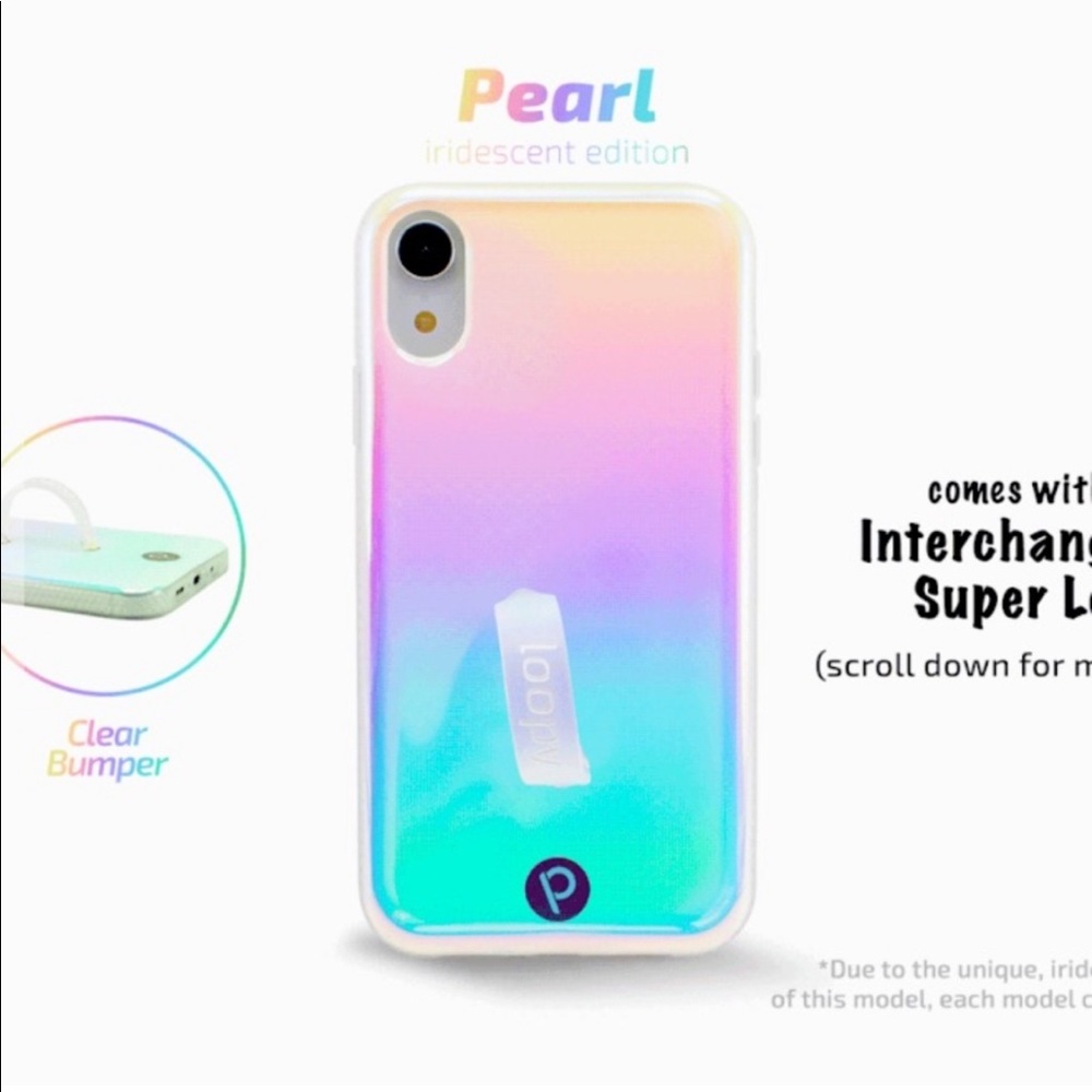 Loopy Case for iPhone XS Pearl Iridescent.